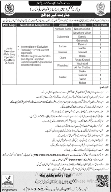 NADRA Islamabad Jobs 2025 1 NADRA Islamabad Jobs 2025