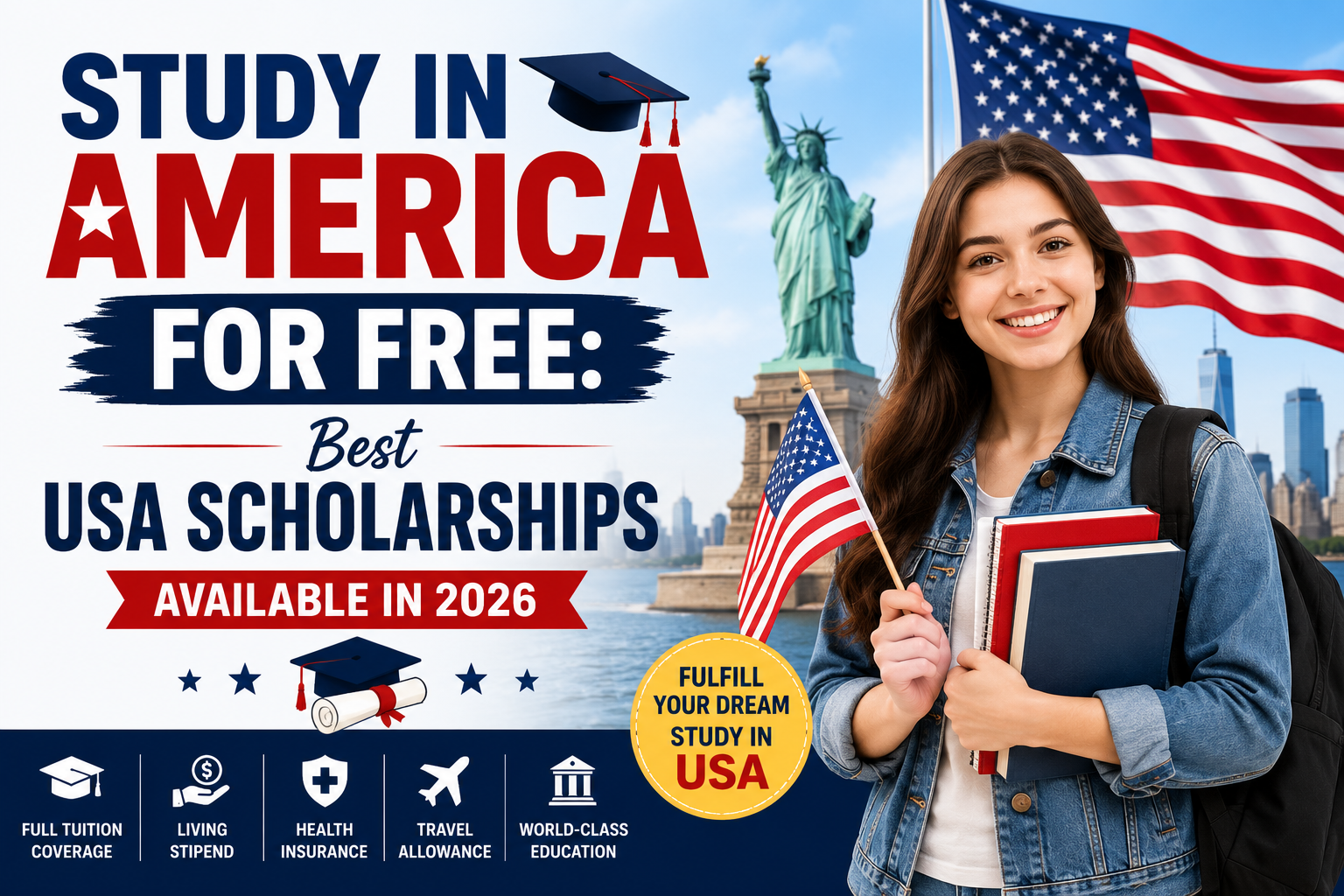 Study in America for Free: Best USA Scholarships Available in 2026